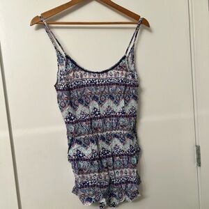 Victoria’s Secret Paisley Pom-Pom Romper Cover-Up - Size Medium